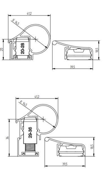 Athmer Fingerschutz-Profil BA 28+/2400